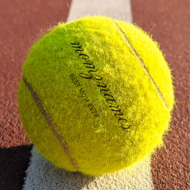 Personalisierte Beste Mama je Kalligrafiebezeichnu Tennisbälle (Von Creator hochgeladen)