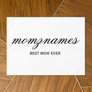 Personalisierte Beste Mama je Kalligrafiebezeichnu Tischdecke