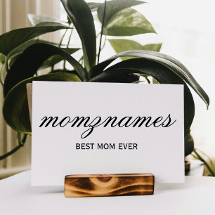 Personalisierte Beste Mama je Kalligrafiebezeichnu Tischnummer