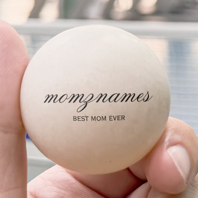 Personalisierte Beste Mama je Kalligrafiebezeichnu Tischtennisball (Von Creator hochgeladen)