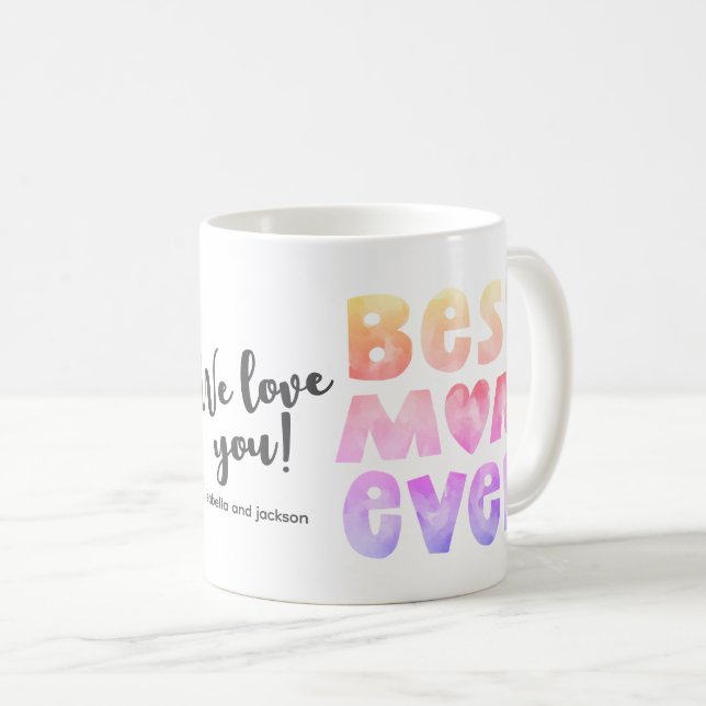 Personalisierte beste Mama je Mama Tasse (VorderseiteRechts)