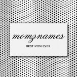 Personalisierte beste Mama je Muttertag Magnetkarte<br><div class="desc">Feiern Sie die besonderen Mütter in Ihrem Leben mit unserem Personalisierten Design für den besten Kalligraphienamen der Mama, perfekt für Muttertag, Geburtstage oder jede Gelegenheit, Ihre Liebe zu zeigen. Dieses elegante und anpassbare Geschenk ist ideal für alle Mütter - ob sie die weltbeste Mutter aller Zeiten sind, Hundemutter, Katzenmutter oder...</div>