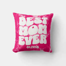 Personalisierte beste Mama je rosa Gefärbte Krawat Kissen