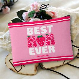 Personalisierte beste Mama je Strawberry Muttertag Zubehörtasche