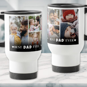 Personalisierte Beste Papa Allerzeit 8 Foto Collag Reisebecher