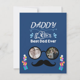 Personalisierte "Bester Vater aller Zeiten" Fotoco Mitteilungskarte