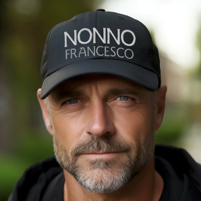 Personalisierte, bestickte Kappe (Nonno Personalized Embroidered Hat)