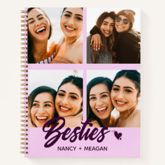 Personalisierte Bestie Forever Foto Collage Spiral Notizbuch