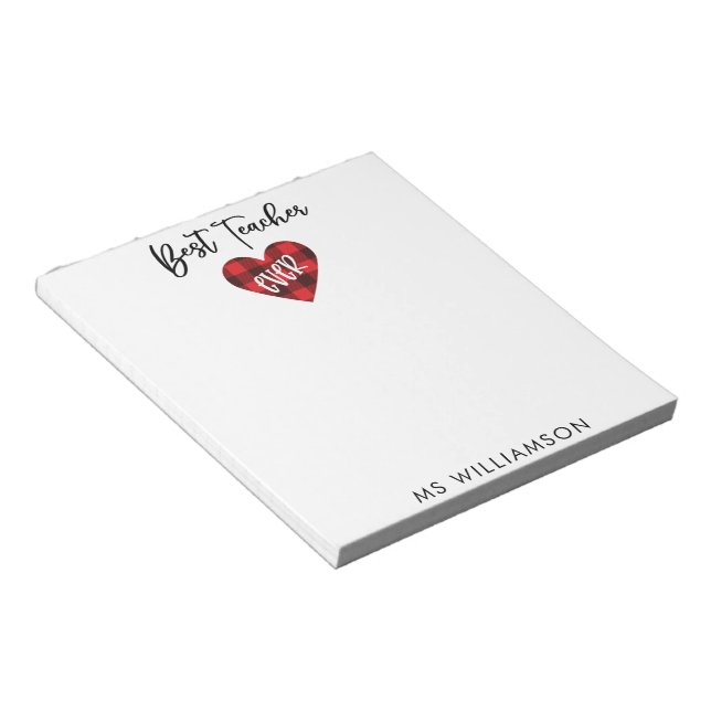 Personalisierte Bewertung des besten Lehrers Notizblock (angewinkelt)