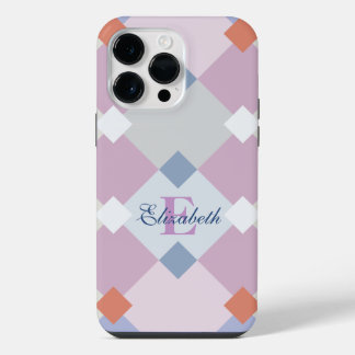Personalisierte bezaubernde geometrische Diamantfo iPhone 14 Pro Max Hülle