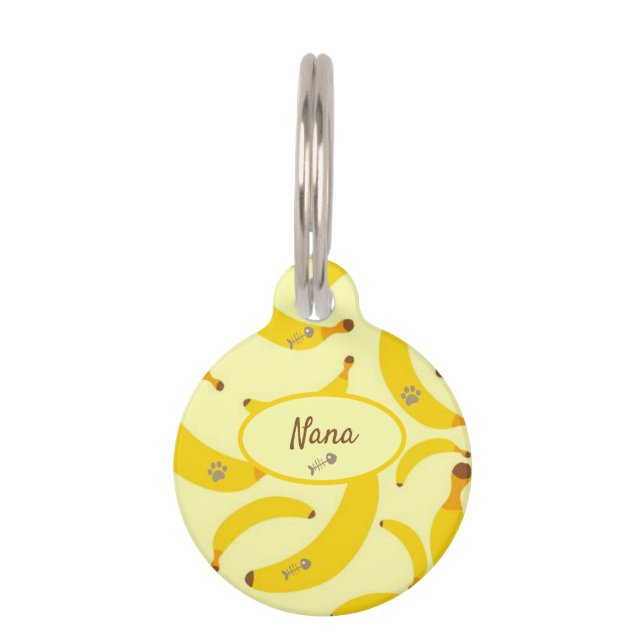 Personalisierte Bezeichnung Bananen Haustiermarke (Vorderseite)