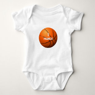 Personalisierte Bezeichnung Basketball Baby Strampler