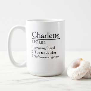 Personalisierte Bezeichnung Definition Klassische  Kaffeetasse