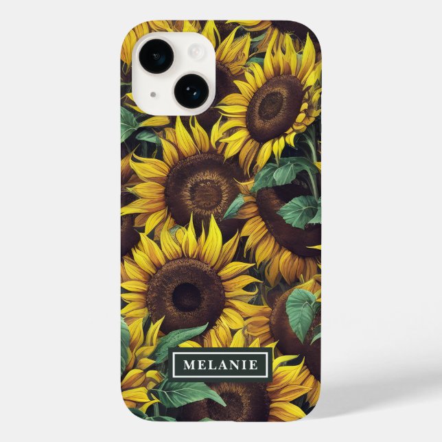 Personalisierte Bezeichnung für Aquarellblumen Case-Mate iPhone Hülle (Rückseite)