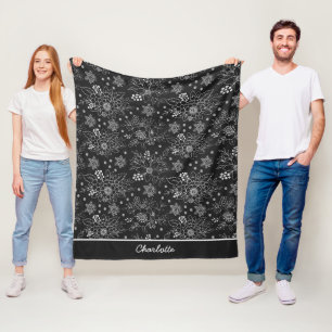 Personalisierte Bezeichnung für nahtlose Blumenmus Fleecedecke