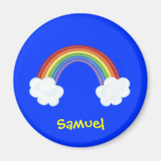 Personalisierte Bezeichnung für Regenbogen und Wol Magnet