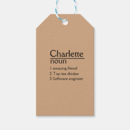 Personalisierte Bezeichnung Geschenkanhänger