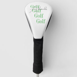 Personalisierte Bezeichnung Minimale Typografie Golf Headcover