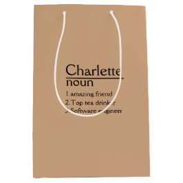 Personalisierte Bezeichnung Mittlere Geschenktüte