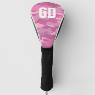 Personalisierte Bezeichnung Monogramm rosa Camoufl Golf Headcover