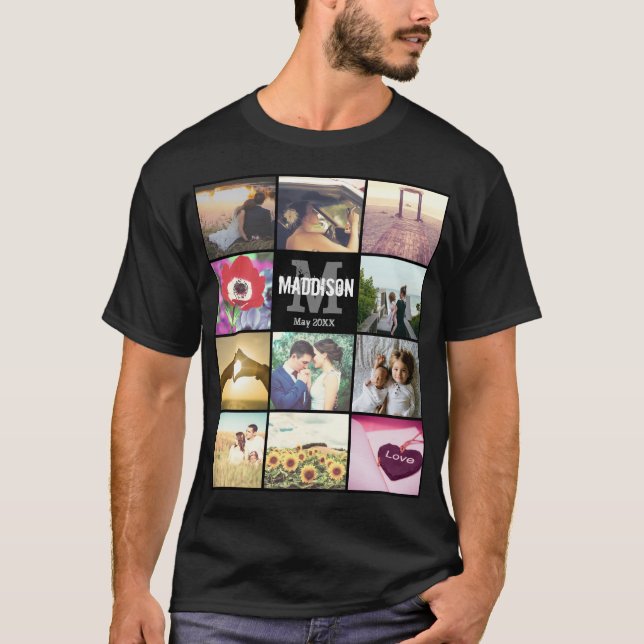 personalisierte Bezeichnung Monogramm T-Shirt (Vorderseite)