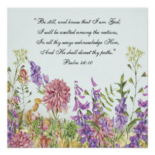 Personalisierte Bibel Verse Blumenstrauß Mauer Kun Poster