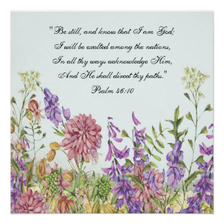 Personalisierte Bibel Verse Blumenstrauß Mauer Kun Poster