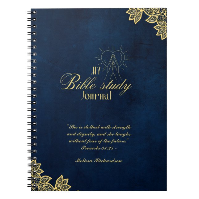 Personalisierte Bibelstudie Name und Glaubensverse Notizblock (Vorderseite)