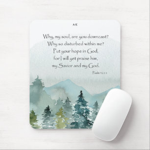 Personalisierte Bibelvers Berge Mousepad