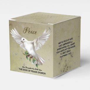 Personalisierte Bibelvers-Taube des Friedens Geschenkschachtel