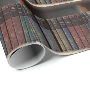 Personalisierte Bibliothek Geschenkpapier
