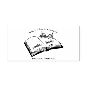 Personalisierte Bibliotheks-Briefmarke las es Gummistempel