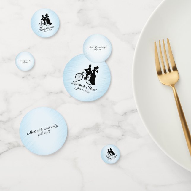Personalisierte Bicycle Blue Wedding Confetti Konfetti (Gruppe)