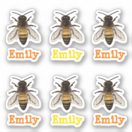 personalisierte Biene Aufkleber