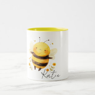 Personalisierte Biene, Hummel-Geschenke  Zweifarbige Tasse