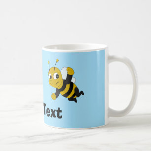 Personalisierte Bienen-Cartoon Kaffeepause Tasse