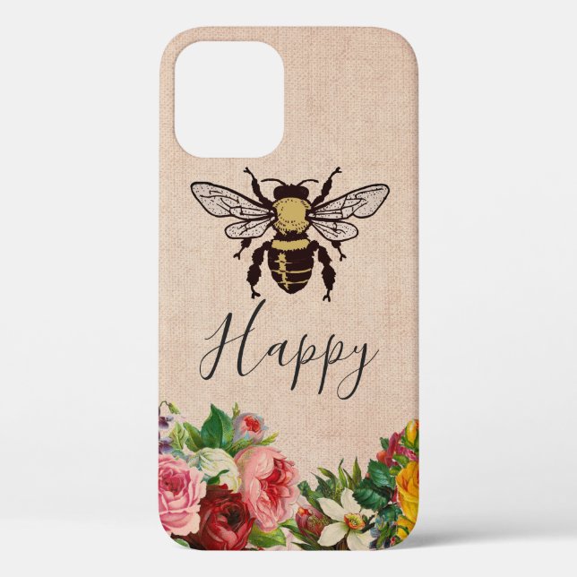 Personalisierte Bienen-glücklicher Telefon-Kasten Case-Mate iPhone Hülle (Rückseite)