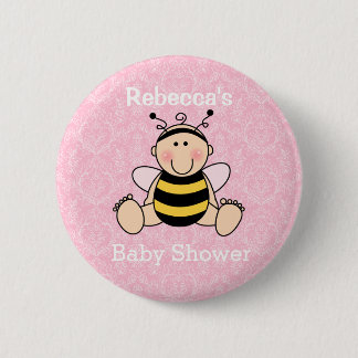 Personalisierte BienenBaby-Duschtaste Button