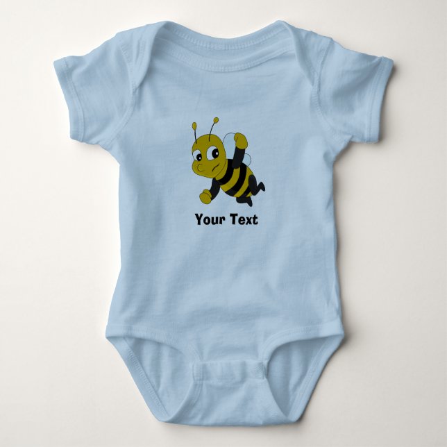 Personalisierte Bienenzucht Cartoon Baby Bodysuit Baby Strampler (Vorderseite)