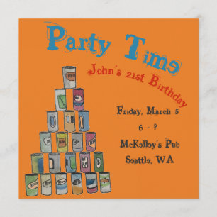 Personalisierte Bier-Tower-Karte Einladung