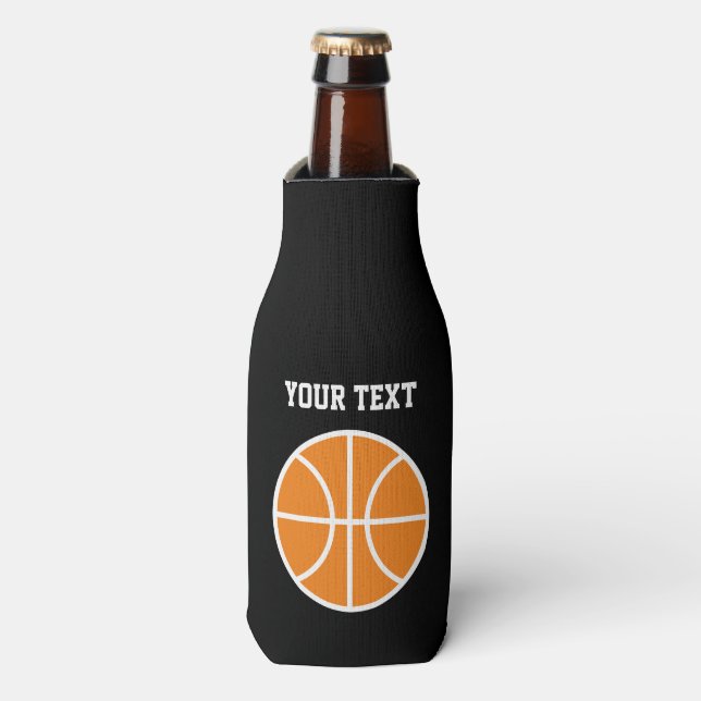 Personalisierte Bierflasche cooler mit Basketball Flaschenkühler (Flaschenvorderseite)