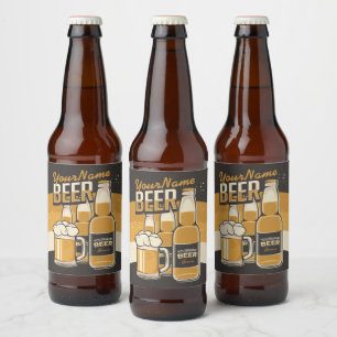 Personalisierte Bierflasche Sudsy Tasse Brauen Bar Bierflaschenetikett