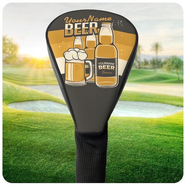 Personalisierte Bierflasche Sudsy Tasse Brauen Bar Golf Headcover (Von Creator hochgeladen)