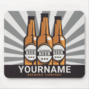 Personalisierte Bierflaschen Mousepad