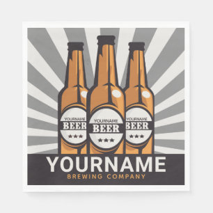Personalisierte Bierflaschen Serviette
