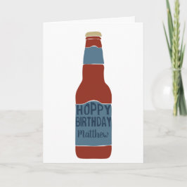 Personalisierte Bierliebhaber Hoppy Birthday Karte