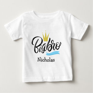 Personalisierte Big Bro Crown Baby T-shirt