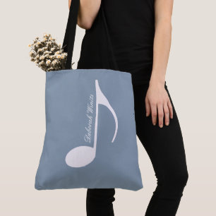 Personalisierte Big Musical Note on Dusty Blue