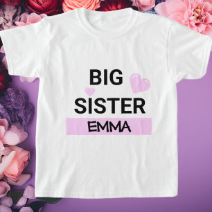 Personalisierte Big Sister-Liebe T-Shirt