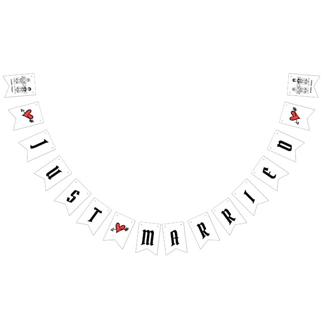 Personalisierte Biker Couple Wedding Wimpelkette (Alle)